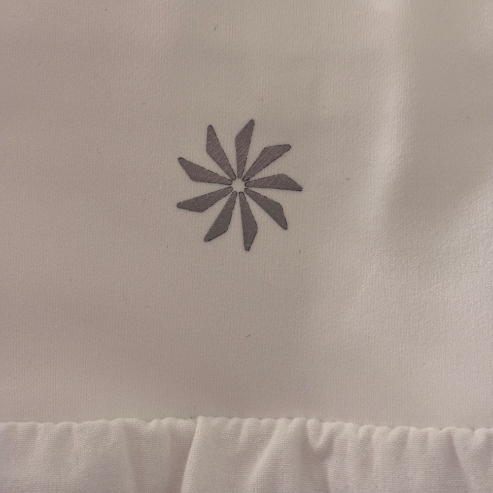 NWT Athleta Sz L Fast Route Mid Rise 13" Run Skort in White, Reflective Glintz - Picture 11 of 12